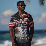 Stokely Carmichael Hawaiian Shirt American Flag Background Black Power Quote Civil Rights Leader Powerful Speech - African Pride