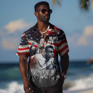 Stokely Carmichael Hawaiian Shirt American Flag Background Black Power Quote Civil Rights Leader Powerful Speech - African Pride