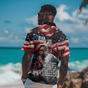 Stokely Carmichael Hawaiian Shirt American Flag Background Black Power Quote Civil Rights Leader Powerful Speech - African Pride