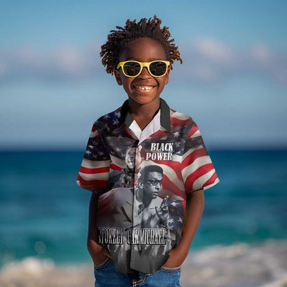 Stokely Carmichael Kid Hawaiian Shirt American Flag Background Black Power Quote Civil Rights Leader Powerful Speech - African Pride