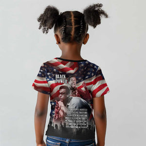 Stokely Carmichael Kid T shirt American Flag Background Black Power Quote Civil Rights Leader Powerful Speech - African Pride