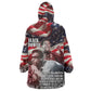 Stokely Carmichael Kid Wearable Blanket Hoodie American Flag Background Black Power Quote Civil Rights Leader Powerful Speech - African Pride