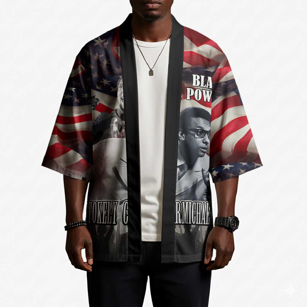 Stokely Carmichael Kimono American Flag Background Black Power Quote Civil Rights Leader Powerful Speech - African Pride
