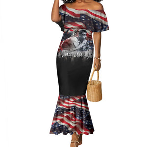 Stokely Carmichael Mermaid Dress American Flag Background Black Power Quote Civil Rights Leader Powerful Speech - African Pride
