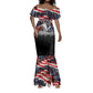 Stokely Carmichael Mermaid Dress American Flag Background Black Power Quote Civil Rights Leader Powerful Speech - African Pride