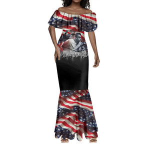Stokely Carmichael Mermaid Dress American Flag Background Black Power Quote Civil Rights Leader Powerful Speech - African Pride