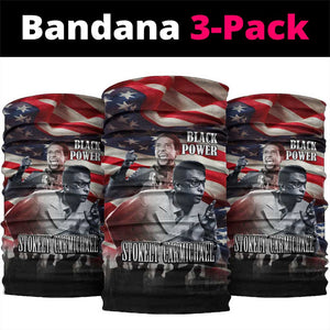 Stokely Carmichael Neck Gaiter American Flag Background Black Power Quote Civil Rights Leader Powerful Speech - African Pride