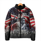 Stokely Carmichael Padded Jacket American Flag Background Black Power Quote Civil Rights Leader Powerful Speech - African Pride