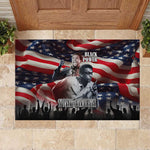 Stokely Carmichael Rubber Doormat American Flag Background Black Power Quote Civil Rights Leader Powerful Speech - African Pride