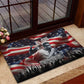 Stokely Carmichael Rubber Doormat American Flag Background Black Power Quote Civil Rights Leader Powerful Speech - African Pride