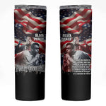 Stokely Carmichael Skinny Tumbler American Flag Background Black Power Quote Civil Rights Leader Powerful Speech - African Pride