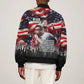Stokely Carmichael Sleeve Zip Bomber Jacket American Flag Background Black Power Quote Civil Rights Leader Powerful Speech - African Pride
