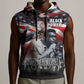 Stokely Carmichael Sleeveless Hoodie American Flag Background Black Power Quote Civil Rights Leader Powerful Speech - African Pride