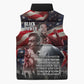 Stokely Carmichael Sleeveless Puffer Jacket American Flag Background Black Power Quote Civil Rights Leader Powerful Speech - African Pride