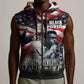 Stokely Carmichael Sleeveless Zip Hoodie American Flag Background Black Power Quote Civil Rights Leader Powerful Speech - African Pride