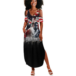 Stokely Carmichael Summer Maxi Dress American Flag Background Black Power Quote Civil Rights Leader Powerful Speech - African Pride