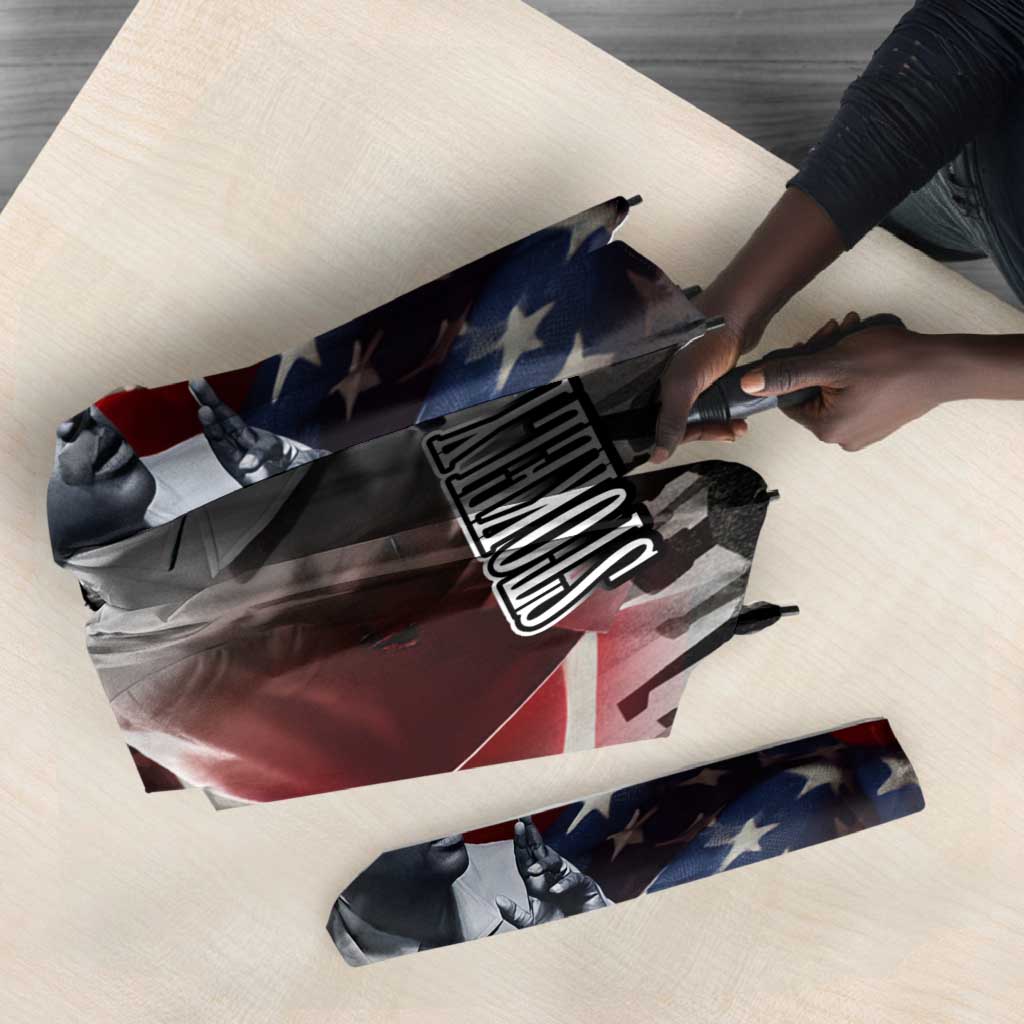 Stokely Carmichael Umbrella American Flag Background Black Power Quote Civil Rights Leader Powerful Speech - African Pride