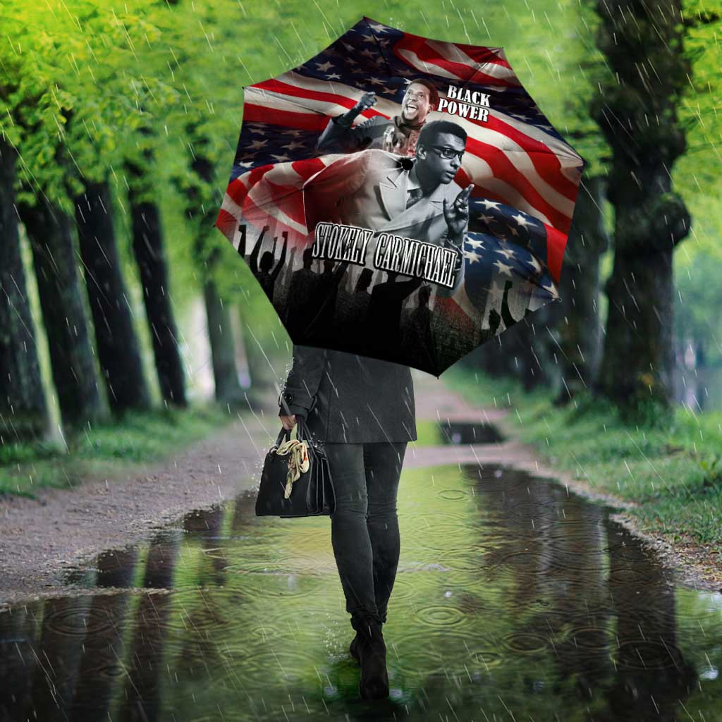 Stokely Carmichael Umbrella American Flag Background Black Power Quote Civil Rights Leader Powerful Speech - African Pride