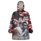 Stokely Carmichael Wearable Blanket Hoodie American Flag Background Black Power Quote Civil Rights Leader Powerful Speech - African Pride