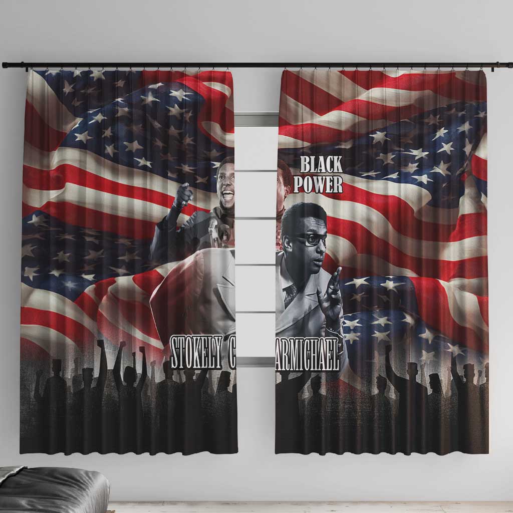 Stokely Carmichael Window Curtain American Flag Background Black Power Quote Civil Rights Leader Powerful Speech - African Pride