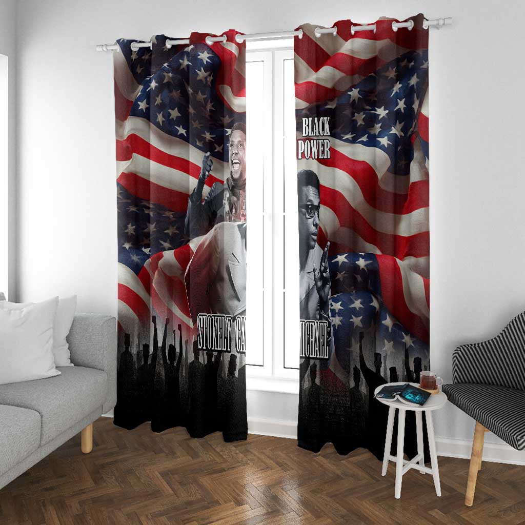 Stokely Carmichael Window Curtain American Flag Background Black Power Quote Civil Rights Leader Powerful Speech - African Pride