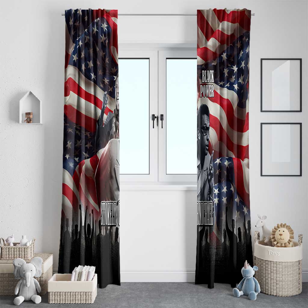 Stokely Carmichael Window Curtain American Flag Background Black Power Quote Civil Rights Leader Powerful Speech - African Pride