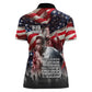 Stokely Carmichael Women Polo Shirt American Flag Background Black Power Quote Civil Rights Leader Powerful Speech - African Pride