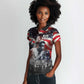 Stokely Carmichael Women Polo Shirt American Flag Background Black Power Quote Civil Rights Leader Powerful Speech - African Pride