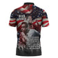 Stokely Carmichael Zipper Polo Shirt American Flag Background Black Power Quote Civil Rights Leader Powerful Speech - African Pride