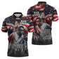 Stokely Carmichael Zipper Polo Shirt American Flag Background Black Power Quote Civil Rights Leader Powerful Speech - African Pride