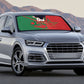 Personalized Morocco Football Auto Sun Shade Geometric Star Flag Soccer National Pride