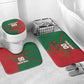 Personalized Morocco Football Bathroom Set Geometric Star Flag Soccer National Pride