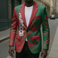 Personalized Morocco Football Blazer Geometric Star Flag Soccer National Pride