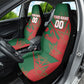 Personalized Morocco Football Car Seat Cover Geometric Star Flag Soccer National Pride