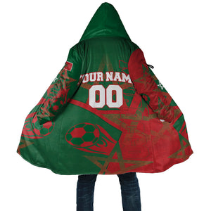 Personalized Morocco Football Cloak Geometric Star Flag Soccer National Pride