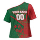 Personalized Morocco Football Cross Shoulder Shirt Geometric Star Flag Soccer National Pride