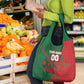 Personalized Morocco Football Grocery Bag Geometric Star Flag Soccer National Pride