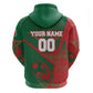 Personalized Morocco Football Hoodie Geometric Star Flag Soccer National Pride