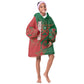 Personalized Morocco Football Kid Wearable Blanket Hoodie Geometric Star Flag Soccer National Pride
