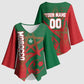 Personalized Morocco Football Kimono Sleeve Blouse Geometric Star Flag Soccer National Pride