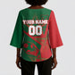 Personalized Morocco Football Kimono Sleeve Blouse Geometric Star Flag Soccer National Pride