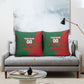 Personalized Morocco Football Pillow Cover Geometric Star Flag Soccer National Pride