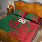 Personalized Morocco Football Quilt Bed Set Geometric Star Flag Soccer National Pride