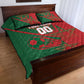 Personalized Morocco Football Quilt Bed Set Geometric Star Flag Soccer National Pride