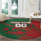Personalized Morocco Football Round Carpet Geometric Star Flag Soccer National Pride