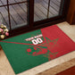 Personalized Morocco Football Rubber Doormat Geometric Star Flag Soccer National Pride
