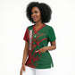 Personalized Morocco Football Scrub Top Geometric Star Flag Soccer National Pride