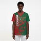 Personalized Morocco Football Scrub Top Geometric Star Flag Soccer National Pride