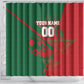 Personalized Morocco Football Shower Curtain Geometric Star Flag Soccer National Pride
