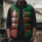Personalized Morocco Football Sleeveless Puffer Jacket Geometric Star Flag Soccer National Pride